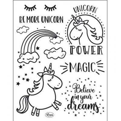 ViVa Clear Stamps - Unicorn Power